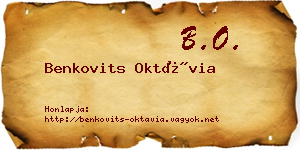 Benkovits Oktávia névjegykártya